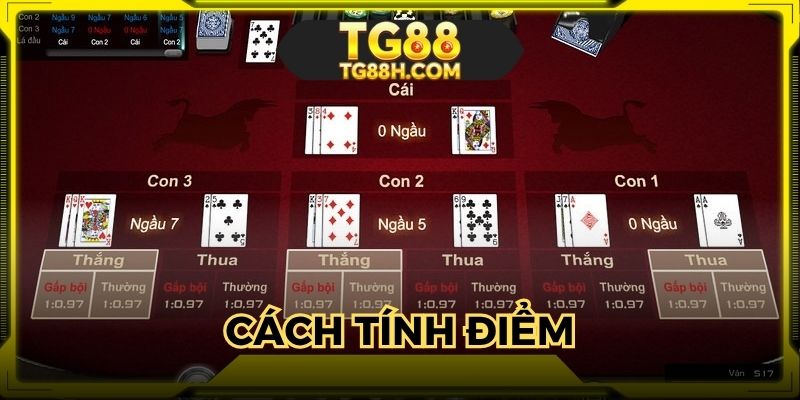 Cách chơi ngầu hầm tính điểm rất đơn giản